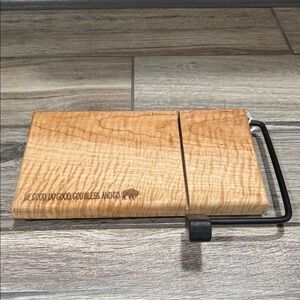 Wooden curly maple engraved Cheese Slicer with Handle